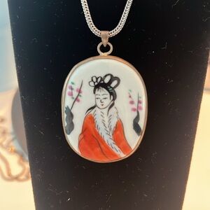 Ceramic Asian Pendant